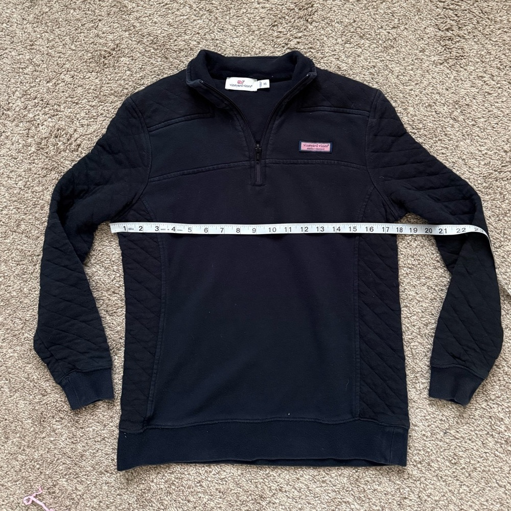 Vineyard Vines Navy 1/4 Zip Quilted Pullover | XS - Picture 4 of 8